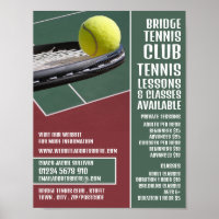 Racket & Ball, Tennis Lessons/Classes Advertising
