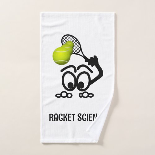 Racket Science Funny Tennis Player Hand Towel