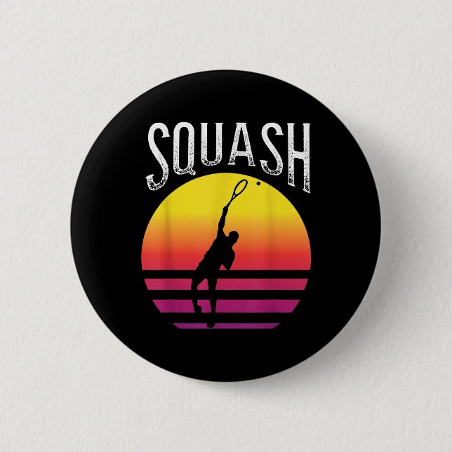 Racket Squash Ball Squash Court Badminton  Button (Front)