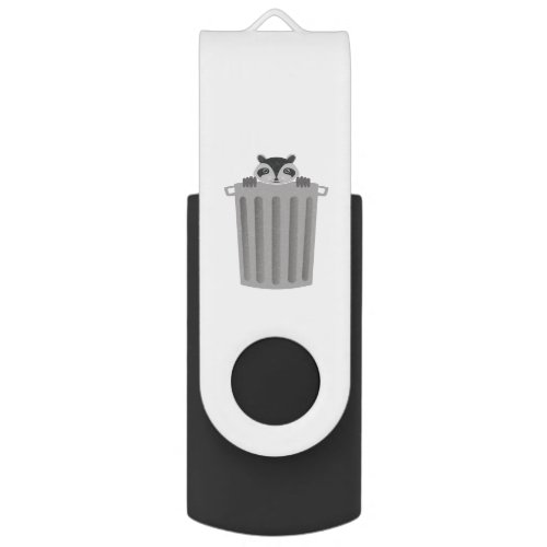 Racoon And Trashcan Flash Drive