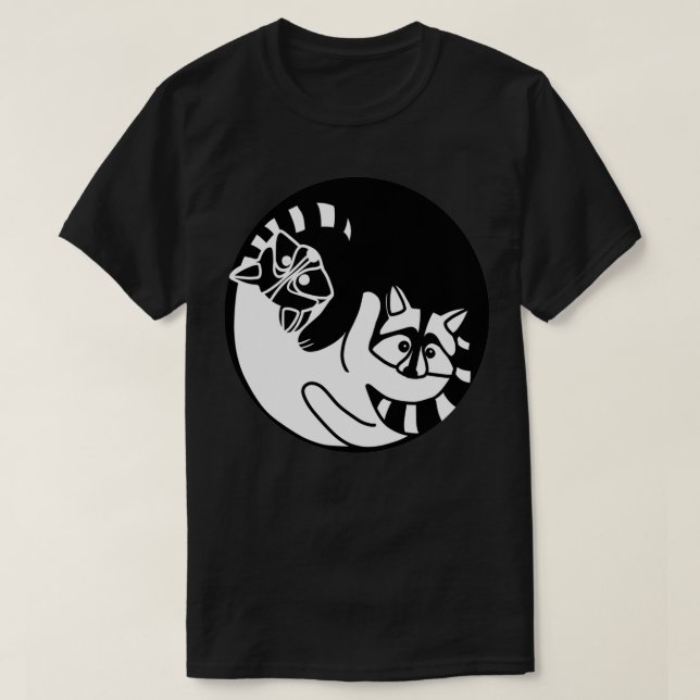Racoon Animal, Yin Yang, Love Raccoons Pullover  (Design Front)