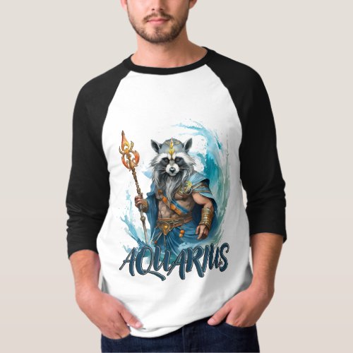 racoon Aquarius zodiac sign T_Shirt