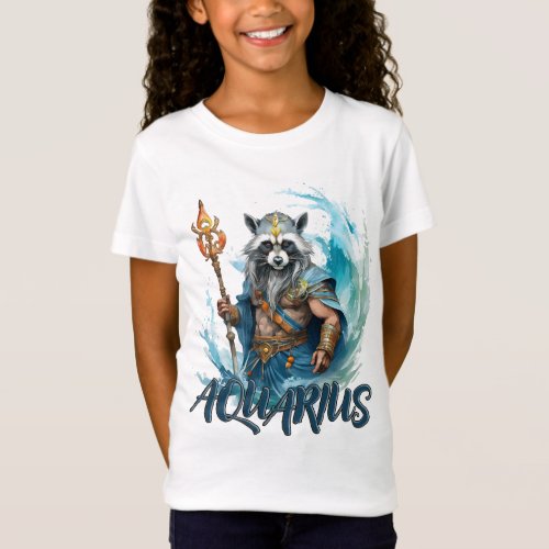 racoon Aquarius zodiac sign T_Shirt