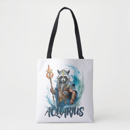 racoon Aquarius zodiac sign Tote Bag
