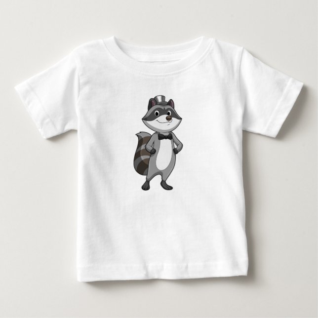 Racoon as Groom with Tie Baby T-Shirt (Front)
