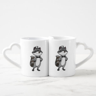 Racoon as Groom with Tie Coffee Mug Set