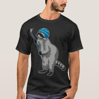 Racoon at Ice hockey with Ice hockey stick T-Shirt