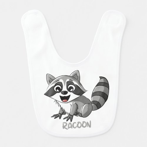 Racoon baby bib for kids