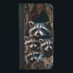 Racoon Family  iPhone 8/7 Wallet Case<br><div class="desc">This cozy family of racoons is just too cute!  They will be sure to bring a smile to your face whenever you see them.  A wonderful gift for anyone!</div>