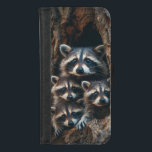 Racoon Family  iPhone 8/7 Wallet Case<br><div class="desc">This cozy family of racoons is just too cute!  They will be sure to bring a smile to your face whenever you see them.  A wonderful gift for anyone!</div>