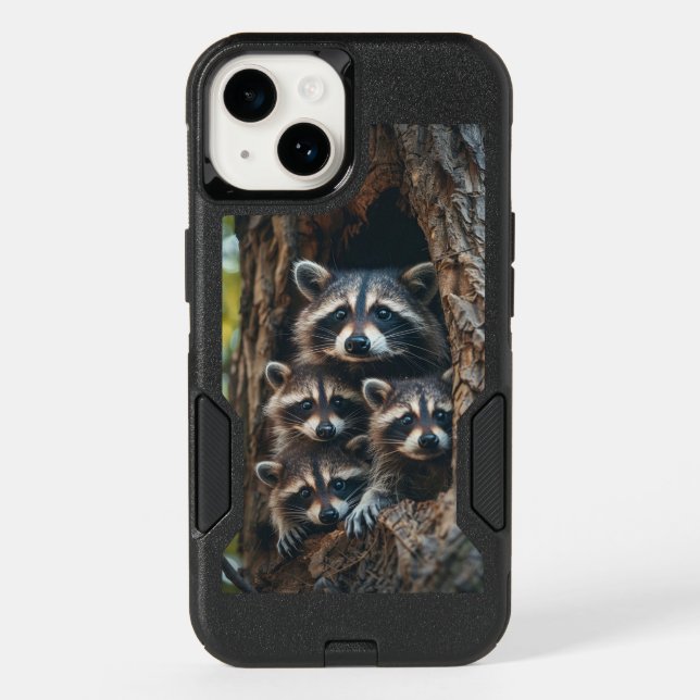 Racoon Family  Otterbox iPhone Case (Back)
