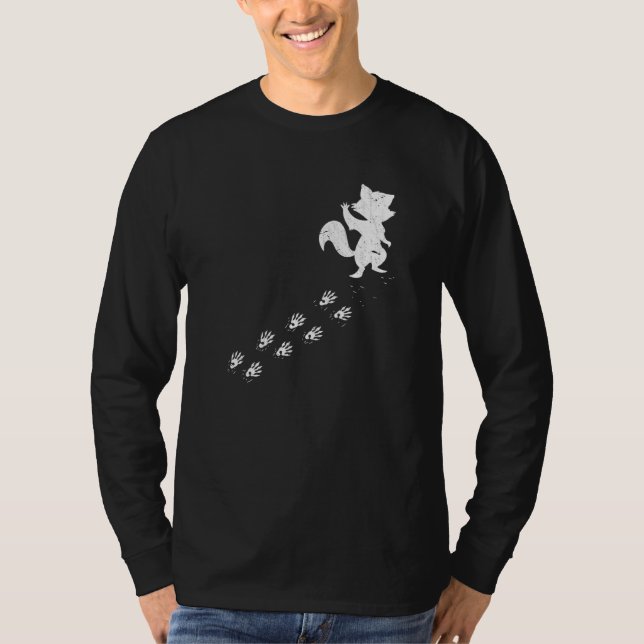 Racoon Footprint Wildlife Animal Trash Panda Racco T-Shirt (Front)