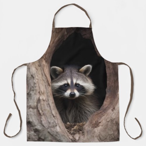 Racoon in Tree Cave  Apron