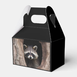 Racoon in Tree Cave  Favor Boxes