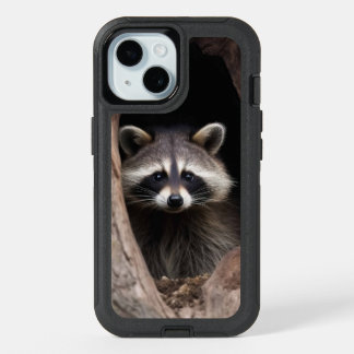 Racoon in Tree Cave iPhone 15 Case