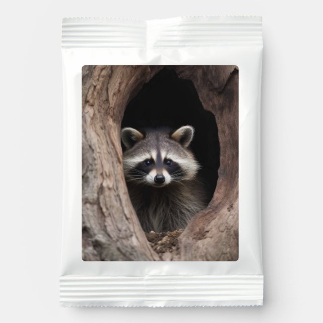 Racoon in Tree Cave  Lemonade Drink Mix (Front)