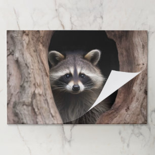 Racoon in Tree Cave Paper Pad