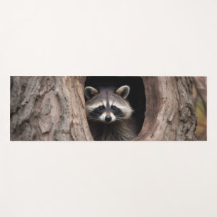 Racoon in Tree Cave Yoga Mat