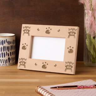 Racoon Laser Etched Picture Frame