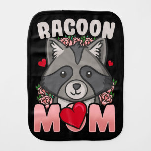 Racoon Mom Gift For Owner Racoon Mom Baby Burp Cloth