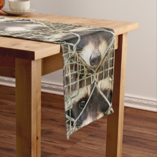 racoon  on table ranner long table runner