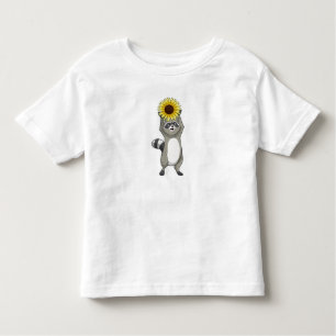 Racoon with Sunflower Toddler T-shirt