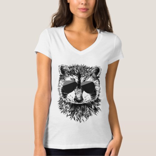 Racoon with Sunglasses Animal T_Shirt