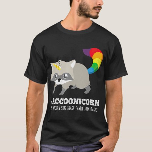 Racoonicorn  Funny rash Panda Raccoon Unicorn T_Shirt