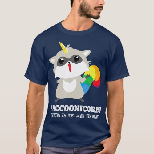 Racoonicorn  Funny Trash Panda Raccoon Unicorn T_Shirt