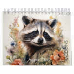 Racoons In Flowers Calendar at Zazzle