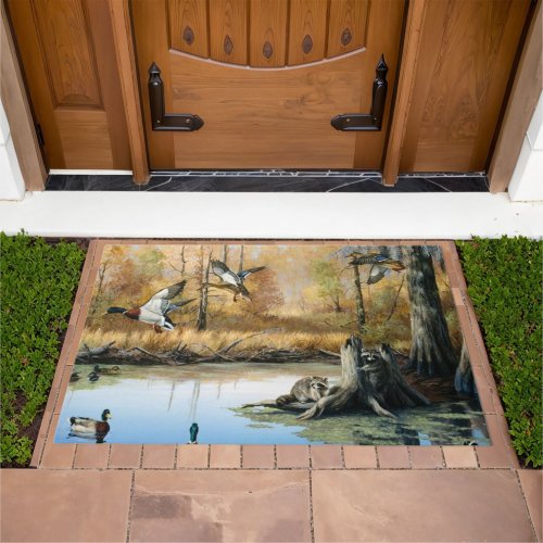 Racoons Invade The Duck Pond Doormat