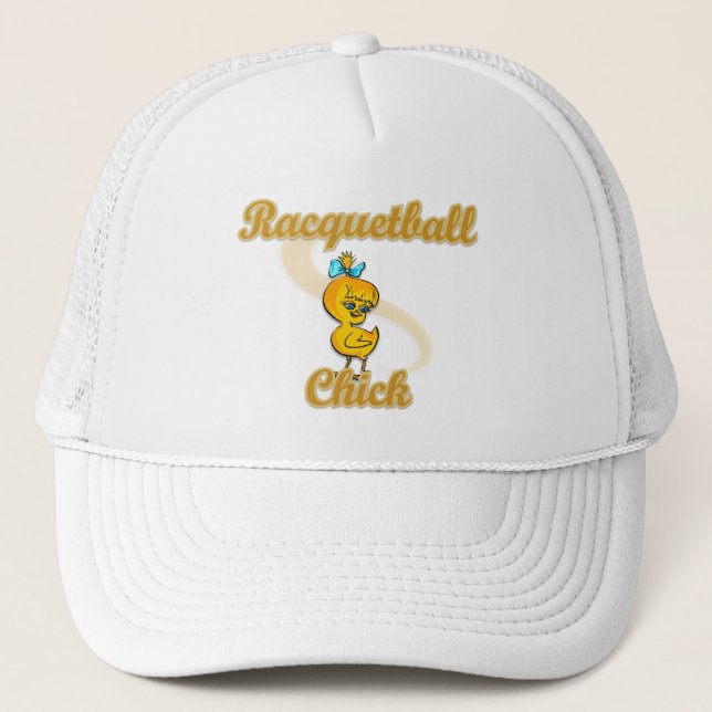 Racquetball Chick Trucker Hat (Front)