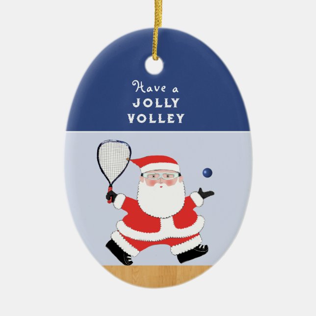 Racquetball Collectible Ceramic Ornament (Front)