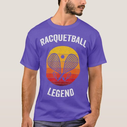 Racquetball Legend  Vintage Tennis Racquet Ball T_Shirt