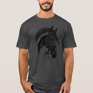 Racy Horse With Mane Horse Dressage Equestrian gir T-Shirt