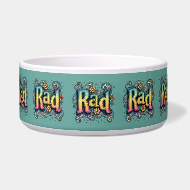 Rad 70s Groovy Psychedelic Aesthetic Bowl (Front)