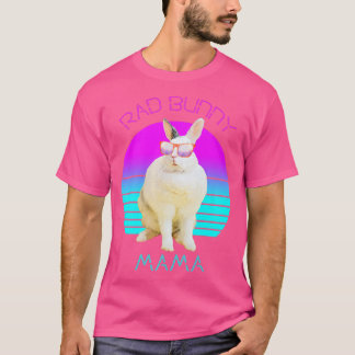 Rad Bunny Mama Mom Vaporwave Retrowave Synthwave R T-Shirt