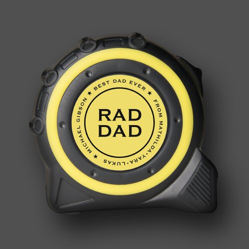 Rad Dad Best Dad Birthday Funny Fathers Day Tape Measure
