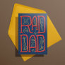 Rad Dad Blue Doodle Father's Day Greeting Card