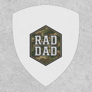 Rad Dad Camo Hexagon Vintage Engraving Design_1 Patch