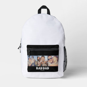 Rad Dad Est. Retro 3 Photo Printed Backpack