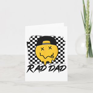 Rad Dad Funny Checkered Father&#; s Day Smile Face Card