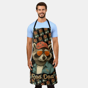 Rad Dad Funny Happy Father's Day Vintage Apron