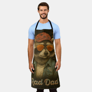 Rad Dad Funny Happy Father's Day Vintage Apron
