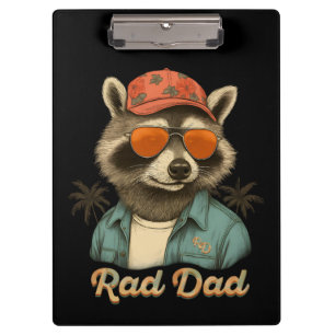 Rad Dad Funny Happy Father's Day Vintage Clipboard