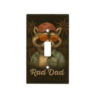 Rad Dad Funny Happy Father's Day Vintage Light Switch Cover