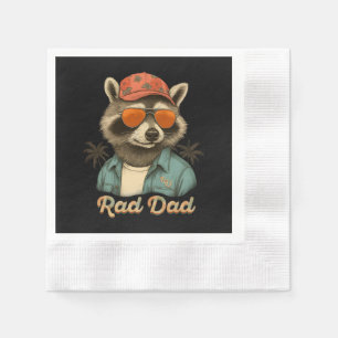 Rad Dad Funny Happy Father's Day Vintage Napkins