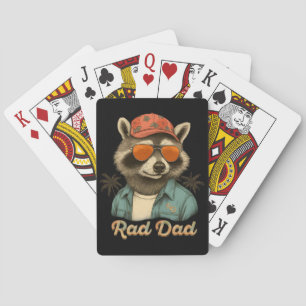 Rad Dad Funny Happy Father's Day Vintage Poker Cards