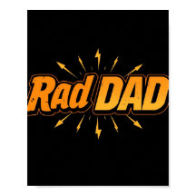 Rad Dad Poster – Cool Father's Day Gift