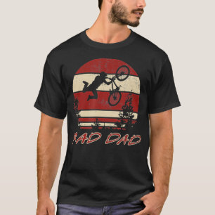 RAD DAD Racing Retro Vintage 80s BMX Biking T-Shirt